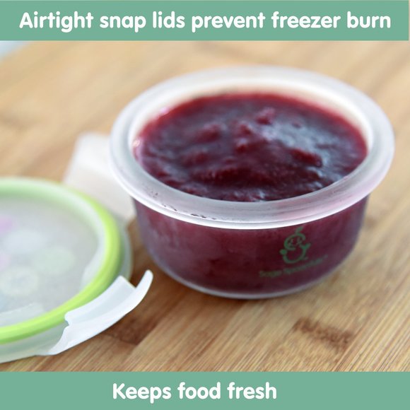NEW! Sage Spoonfuls Tough Glass Bowls Baby Food Storage Containers - 4 Pack, 7oz - Picture 6 of 12